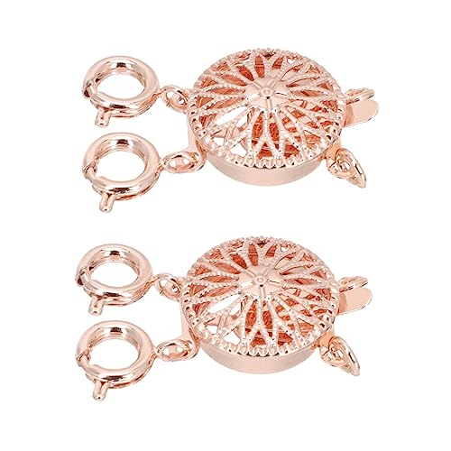 UTHCLO 2Stücke Halskettenverschluss Einstellbare Verbindungsschnallen für Mehrlagige Halsketten DIY Schmuck und Vermeidung von Verwicklungen von UTHCLO