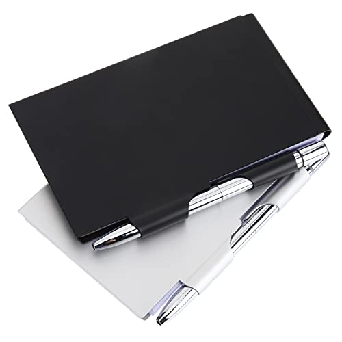 UTHCLO 2Stücke Tragbares Taschenjournal mit Stift und Robuster Metallabdeckung Notizblock für Home Office Schule und Praktisch und Erhältlich von UTHCLO
