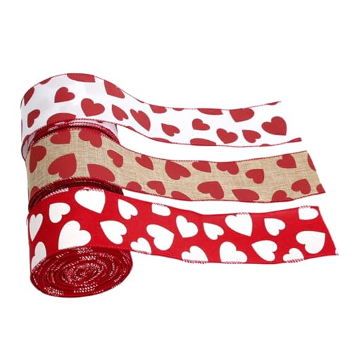 UTHCLO 3 Rollen Liebesband seidenband ribbon valentinstagsdeko valentine decoration geschenkeband Sackleinen Strasssteine Gürtel Valentinsband mit Draht Valentinsband verdrahtet Polyester UTHCLO 3 Rollen Liebesband seidenband ribbon valentinstagsdeko valentine decoration geschenkeband Sackleinen Strasssteine Gürtel Valentinsband mit Draht Valentinsband verdrahtet Polyester von UTHCLO