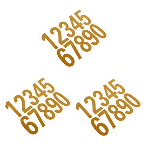 UTHCLO 3 Sätze Digitale Aufkleber Außen Nummernaufkleber Reflektoren Adresse Aufklebernummern Dauerhaft Zahlen Klein Vinyl Farbig Reflektierend Briefkasten Für Yellow Das Haustier von UTHCLO