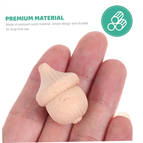 UTHCLO 3 Sätze Diy Holz Eicheln Unbemalte Bastelornamente Für Glatte Oberflächen Für Aktivitäten 10 Stück * 3 von UTHCLO