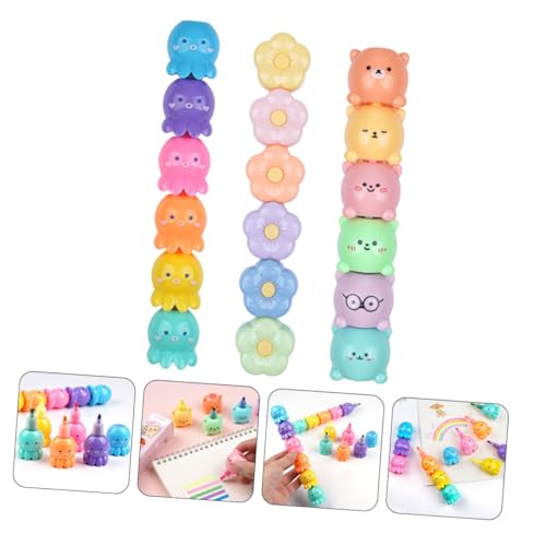 UTHCLO 3 Sätze Niedliche Cartoon textmarker Stapelbare Dekorative Kleine Highlighter Ästhetische Marker für Malen und Notizen Bunte Pastellfarben für Schule Büro und Studenten UTHCLO 3 Sätze Niedliche Cartoon textmarker Stapelbare Dekorative Kleine Highlighter Ästhetische Marker für Malen und Notizen Bunte Pastellfarben für Schule Büro und Studenten von UTHCLO