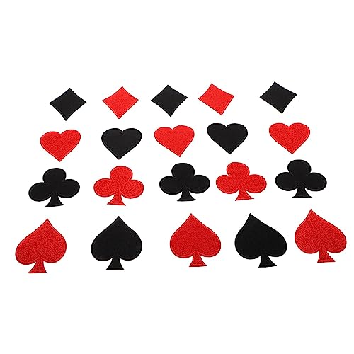UTHCLO 3 Sätze Spielkarten-patch-aufkleber Kleidungsflecken Für Löcher Kleideraufnäher Flicken Für Kleidung Karikatur Retro Nähen Kinderparty Gefälligkeiten Bestickt Für Polyester von UTHCLO