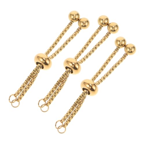 UTHCLO 3 Stück Armband Drücken Und Ziehen Kettenverlängerungen Für Armbänder Kettenglieder Für Die Schmuckherstellung Perlenkette Ball Und Kette Schiebearmband Rostfreier Stahl Golden UTHCLO 3 Stück Armband Drücken Und Ziehen Kettenverlängerungen Für Armbänder Kettenglieder Für Die Schmuckherstellung Perlenkette Ball Und Kette Schiebearmband Rostfreier Stahl Golden von UTHCLO