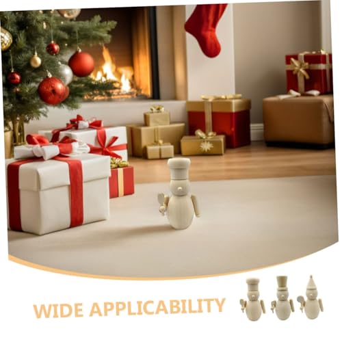 UTHCLO 3 Stück DIY Holz Figuren zum Bemalen Natürlicher Holzwerkstoff Robuste Weihnachtsdeko Kreativset Geschenkidee für Bastelprojekte von UTHCLO