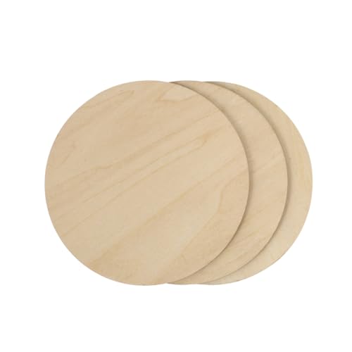 UTHCLO 3 Stück Runde Holzscheiben zum Basteln Naturbelassene DIY Holzplatten Leicht Bemalbar für Dekoration Handwerk und Kreative Projekte UTHCLO 3 Stück Runde Holzscheiben zum Basteln Naturbelassene DIY Holzplatten Leicht Bemalbar für Dekoration Handwerk und Kreative Projekte von UTHCLO