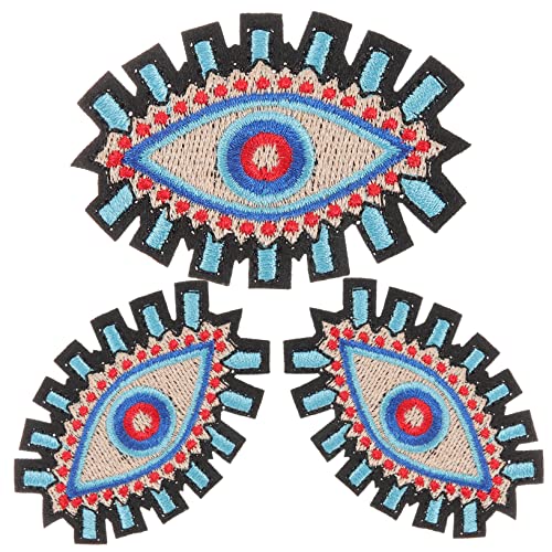 UTHCLO 3 Stück Teiliges Augen Bügelbilder Kompakte DIY Cartoon Kleidung Patches Hautfreundliche Langlebige Aufnäher zum Verzieren von Jacken Taschen und Stoffen von UTHCLO