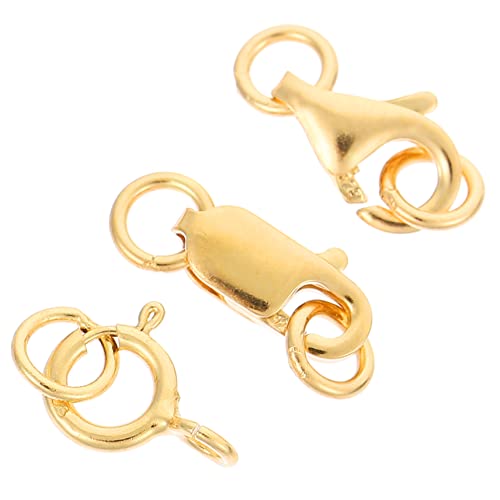 UTHCLO 3 Stück Teiliges DIY Schmuckverschluss Hochwertige Goldene Lobster Clips für und Armbänder für Schmuckherstellung und Kreative Bastelprojekte von UTHCLO