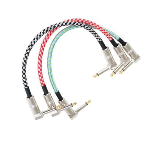 UTHCLO 3 Stück Teiliges Gitarreninstrumentenkabel Nylongeflecht Klinke Klinke Langlebiges Flexibles Audiokabel mit Rauschunterdrückung Effektverbindungskabel für Gitarre und UTHCLO 3 Stück Teiliges Gitarreninstrumentenkabel Nylongeflecht Klinke Klinke Langlebiges Flexibles Audiokabel mit Rauschunterdrückung Effektverbindungskabel für Gitarre und von UTHCLO