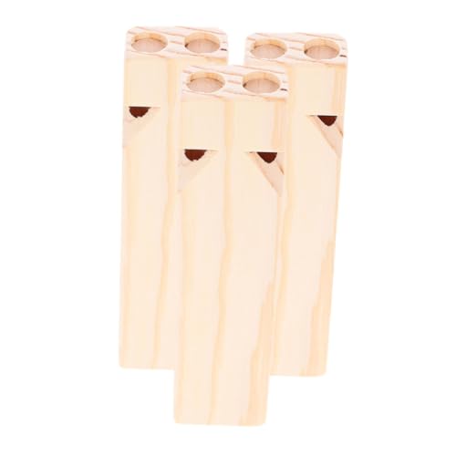 UTHCLO 3 Stück Teiliges Holz Zugpfeifen DIY Musikinstrument Musikalisches für Geburtstagsfeiern Partyzubehör Holzpfeifen Fördert Feinmotorik und Kreatives von UTHCLO