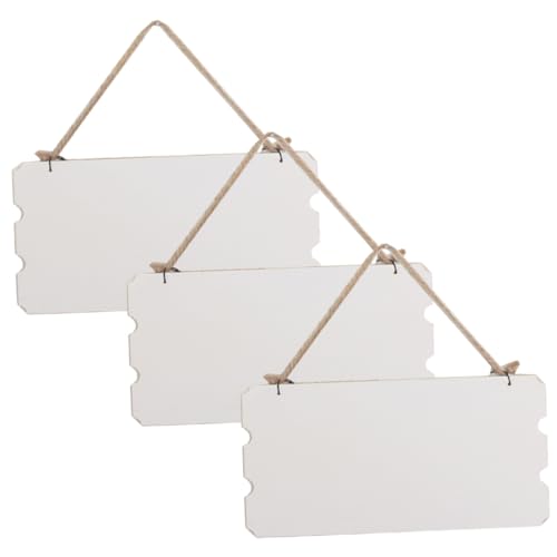 UTHCLO 3 Stück Teiliges Unfertige Holzschilder zum Aufhängen Blanko Holzplaketten aus Strapazierfähigem Material Glatte Oberfläche zum Bemalen DIY Wanddeko für Wohnzimmer Fenster und Tür von UTHCLO