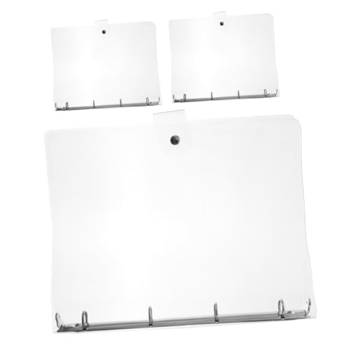 UTHCLO 3 Stück Transparenter Ringbuchordner mit System Multifunktionale Dokumentenmappe zur Ordnerorganisation Leichter Robuster File Organizer für Büro und Schule von UTHCLO