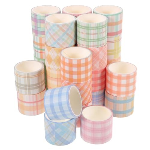 UTHCLO 30 Rollen Dekoratives Washi Tape mit Karomuster Langlebiges DIY Scrapbooking Klebeband für Tagebücher Geschenke Kalender Karten Hochwertige Papierklebebänder für originelles UTHCLO 30 Rollen Dekoratives Washi Tape mit Karomuster Langlebiges DIY Scrapbooking Klebeband für Tagebücher Geschenke Kalender Karten Hochwertige Papierklebebänder für originelles von UTHCLO