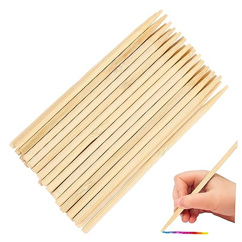 UTHCLO 30 Stück Teiliges Bamboo Scratch Painting Sticks Fein Poliert Sicher und Vielseitig für Diy Kunstprojekte Kratzbilder Basteln mit Kindern und Scratch Papier Glatt Verarbeitet ohne von UTHCLO