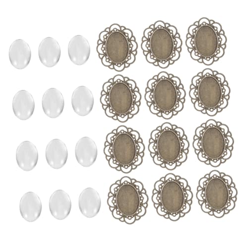 UTHCLO 30 Stück Teiliges Brooch Bezel Blank Vintage Brooch Base aus Kupferlegierung DIY Schmuckzubehör mit Glas dome für Basteln von Broschen und Schlüsselanhängern Geschenk für Frauen UTHCLO 30 Stück Teiliges Brooch Bezel Blank Vintage Brooch Base aus Kupferlegierung DIY Schmuckzubehör mit Glas dome für Basteln von Broschen und Schlüsselanhängern Geschenk für Frauen von UTHCLO
