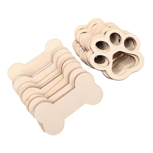 UTHCLO 30 Stück Teiliges Holzanhänger für Diy-basteln Naturbelassene Unbehandelte Hundeknochen Pfotenform-schilder Vielseitige Holzornamente für Haustierpartys Hochzeiten und Kreative UTHCLO 30 Stück Teiliges Holzanhänger für Diy-basteln Naturbelassene Unbehandelte Hundeknochen Pfotenform-schilder Vielseitige Holzornamente für Haustierpartys Hochzeiten und Kreative von UTHCLO