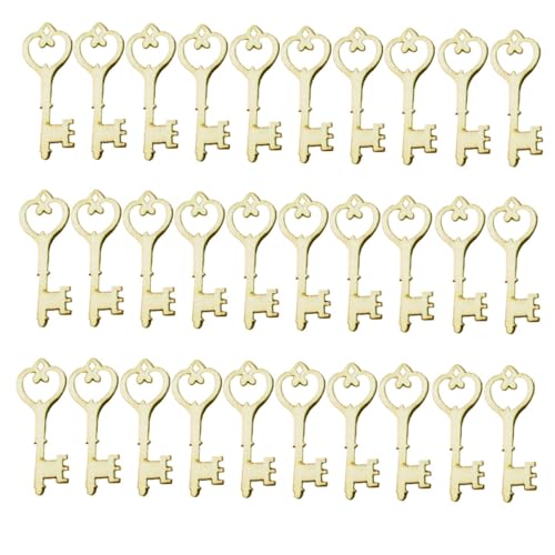 UTHCLO 30 Stück Teiliges Holzschlüssel Holzscheiben zum Basteln DIY Handwerksornamente für Kreative und Erwachsene Glatte Oberfläche Leichte Holzverzierungen für Wand Fenster Türen UTHCLO 30 Stück Teiliges Holzschlüssel Holzscheiben zum Basteln DIY Handwerksornamente für Kreative und Erwachsene Glatte Oberfläche Leichte Holzverzierungen für Wand Fenster Türen von UTHCLO