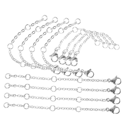 UTHCLO 30 Stück Teiliges Kettenverlängerung mit Karabinerverschluss Hypoallergen Korrosionsbeständig Verlängerung für Schmuckherstellung Halsketten und Armbänder Sicher und Robust von UTHCLO