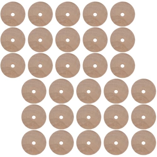 UTHCLO 30 Stück Teiliges Kleine Runde Holzräder Innenloch Naturbelassen für DIY Holzspielzeug Modellautos Bastelzubehör und Kreative Handwerksprojekte UTHCLO 30 Stück Teiliges Kleine Runde Holzräder Innenloch Naturbelassen für DIY Holzspielzeug Modellautos Bastelzubehör und Kreative Handwerksprojekte von UTHCLO