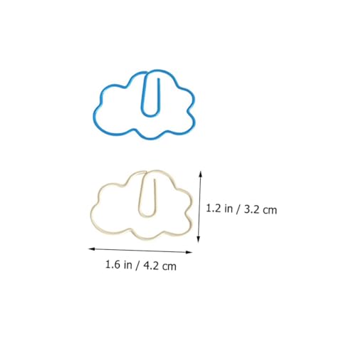 UTHCLO 30 Stück Teiliges Wolkenförmige Büroklammern Cartoon Design Kleine Bunte Dokumentenklammern für Büro Schule und Zuhause Stark Haltbar und Vielseitig Einsetzbar von UTHCLO
