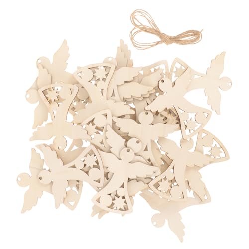 UTHCLO 30 Stück Unlackierte Holzscheiben Engel DIY Bastelset für Blanko Holzfiguren zum Bemalen für Weihnachtsdeko und Kreative Holzprojekte UTHCLO 30 Stück Unlackierte Holzscheiben Engel DIY Bastelset für Blanko Holzfiguren zum Bemalen für Weihnachtsdeko und Kreative Holzprojekte von UTHCLO