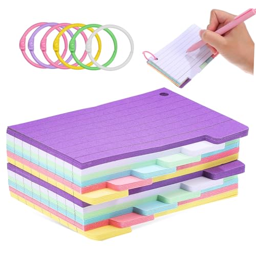 UTHCLO 300 Blatt Linierte Karteikarten mit Farbigen Registerlaschen Gelocht für Binder Ringe Farben Beschreibbare Flashcards für Lernen Notizen Büro und Schule Vielseitig UTHCLO 300 Blatt Linierte Karteikarten mit Farbigen Registerlaschen Gelocht für Binder Ringe Farben Beschreibbare Flashcards für Lernen Notizen Büro und Schule Vielseitig von UTHCLO