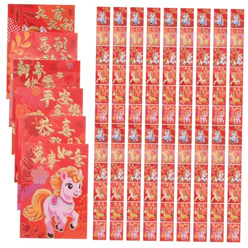 UTHCLO 300 Stk. Faltbare Rote Umschläge Jahr Des Pferdes Neujahrs Hongbao mit Eleganten Pferdemustern für Frühlingsfest Geschenkumschläge Familien und Geschäftsnutzung UTHCLO 300 Stk. Faltbare Rote Umschläge Jahr Des Pferdes Neujahrs Hongbao mit Eleganten Pferdemustern für Frühlingsfest Geschenkumschläge Familien und Geschäftsnutzung von UTHCLO