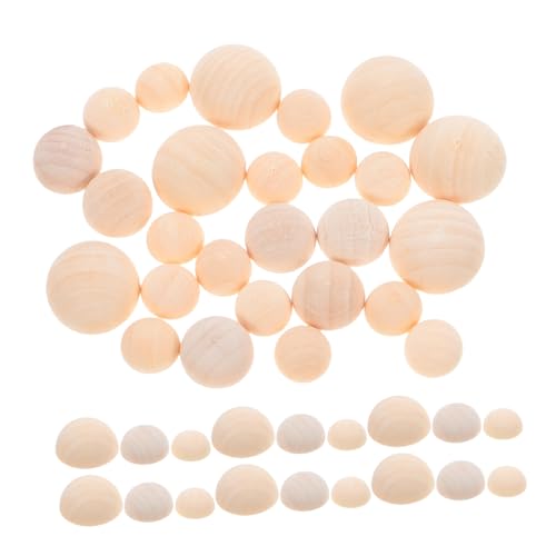 UTHCLO 300 Stück Halbrunde Holzperlen Natürliche DIY Bastelperlen für Pädagogische Spielzeuge Langlebig Umweltfreundlich Vielseitig für Kunst Dekoration Drinnen und Draußen UTHCLO 300 Stück Halbrunde Holzperlen Natürliche DIY Bastelperlen für Pädagogische Spielzeuge Langlebig Umweltfreundlich Vielseitig für Kunst Dekoration Drinnen und Draußen von UTHCLO
