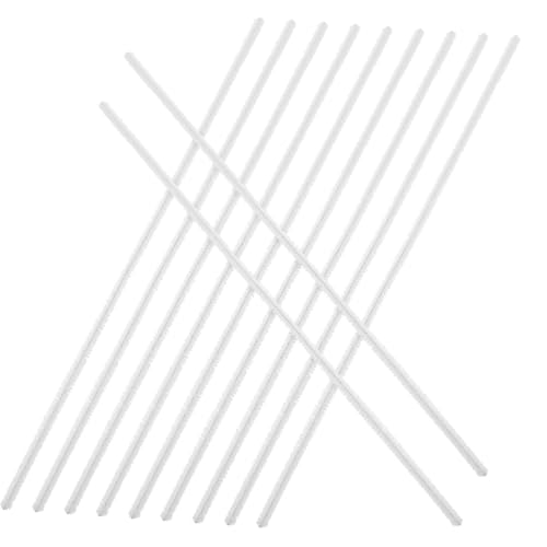 UTHCLO 300 Stück Weiße DIY Chenille Stiele zum Basteln Biegsame Plüschstäbe für Kreative Handwerksprojekte Vielseitige Basteldraht Sticks für Figuren Dekoration von UTHCLO