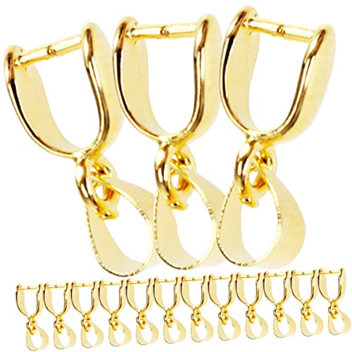 UTHCLO 30Stücke Anhängerverbindungen Schmuckverschlüsse für DIY Halsketten und Armbänder Goldene Linkschnalle Langlebig und Korrosionsbeständig Vielseitig von UTHCLO