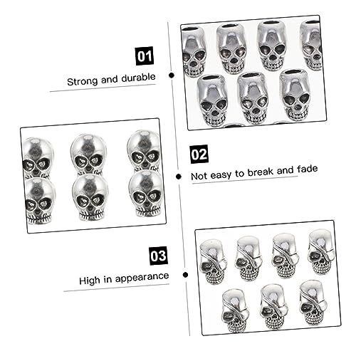 UTHCLO 30Stücke Skelett Legierung Perlen DIY Schmuckperlen für Armbänder und Accessoires Halloween Design für Bastelprojekte und von UTHCLO