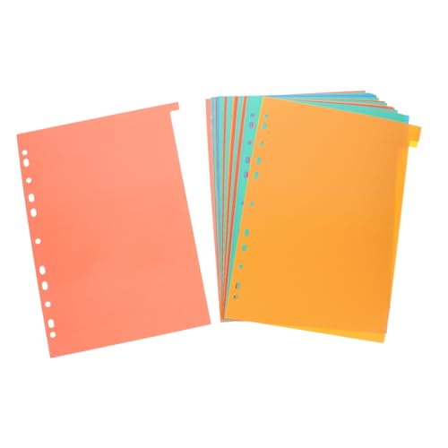 UTHCLO 31 Blatt Teiliges Register Trennblätter aus Robustem Kunststoff Langlebige Ordner Trenner mit Beschreibbaren Tabs für Schule Büro und Zuhause Kompatibel mit Klemmbindern von UTHCLO
