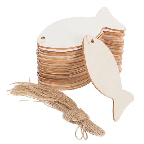 UTHCLO 32Stücke Holzausschnitte für DIY Handwerk Unvollendete Holzscheiben Glatte Oberfläche Dekorieren für Bastelprojekte und Geschenkanhänger von UTHCLO