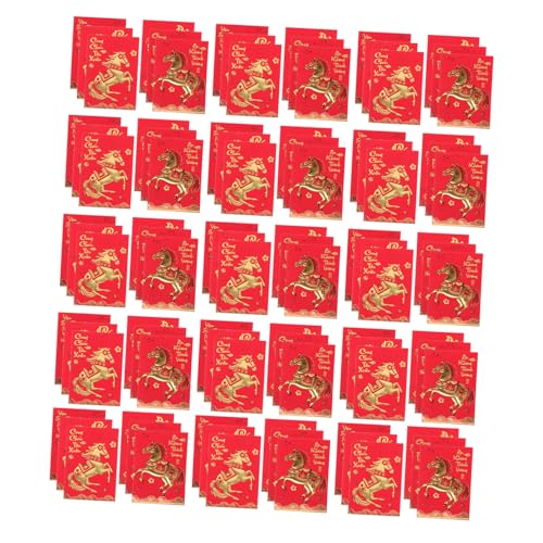 UTHCLO 360 Stück Vietnamesische Neujahrsumschläge mit Kreativem Pferdemotiv Langlebig Bedruckte Lucky Money Pockets Geldumschläge für Lunar Year Hochzeit Geburtstag und von UTHCLO