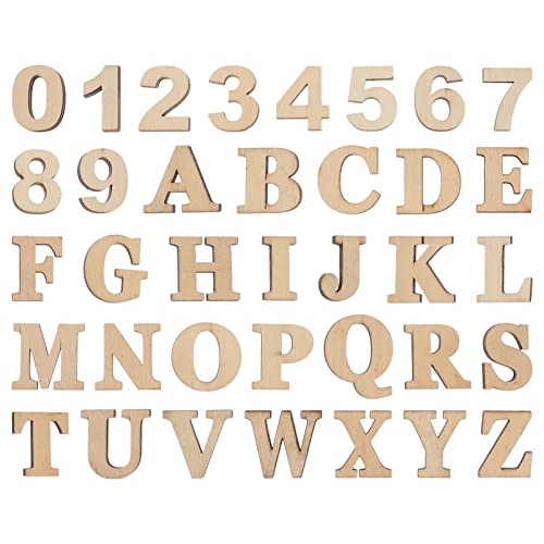 UTHCLO 36Stücke Teiliges Unvollendeten Holzbuchstaben und Leeres Holzalphabet für DIY Projekte Bastelideen und Kindererziehung Dekorieren von UTHCLO