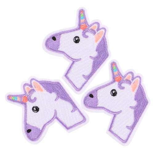 UTHCLO 3Stücke Einhorn Stoff Patches Niedliche Aufkleber für DIY Kleidung Taschen und Buchdekoration Langlebig und Sicher zum Abdecken von Schmutz für Projekte von UTHCLO