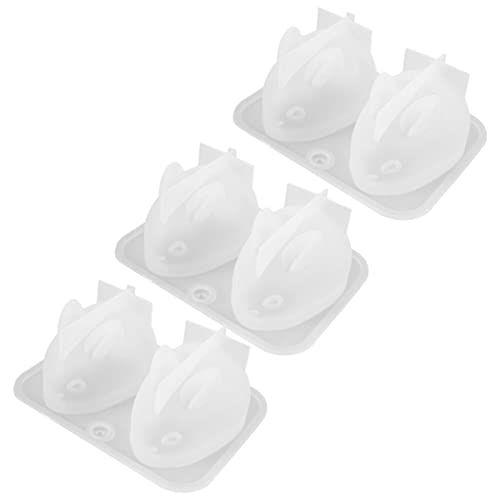 UTHCLO 3Stücke Silikonformen für DIY Bastelprojekte Epoxidharz Gießformen Kaninchen Design für Handarbeiten und Langlebig und Leicht zu Reinigen von UTHCLO