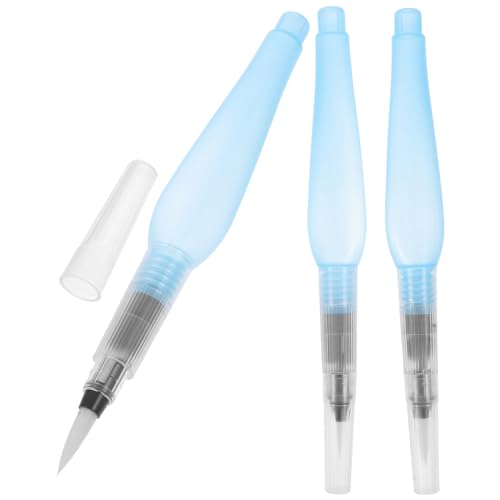 UTHCLO 3Stücke Teiliges Nachfüllbare Wasserfarben Pinsel für Erwachsene Wiederverwendbare Malpinsel für Aquarell und Acrylmalerei Kunstmalstifte für Projekte von UTHCLO