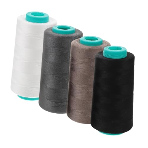 UTHCLO 4 Rollen Nähmaschinenfaden Stickgarn Zum Nähen Overlock-nähgarn Quiltfaden Faden Zum Nähen Polsterfaden Dicker Nähfaden Naehstiche Polyester von UTHCLO