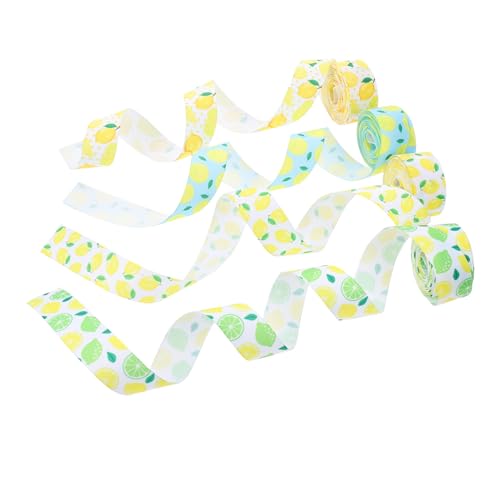 UTHCLO 4 Rollen Pack Zitronen Dekobänder Geschenkband mit Zitronenmuster für DIY Basteln Geschenkschleifen Partydeko und Verpackungen Langlebig und Vielseitig Lang UTHCLO 4 Rollen Pack Zitronen Dekobänder Geschenkband mit Zitronenmuster für DIY Basteln Geschenkschleifen Partydeko und Verpackungen Langlebig und Vielseitig Lang von UTHCLO
