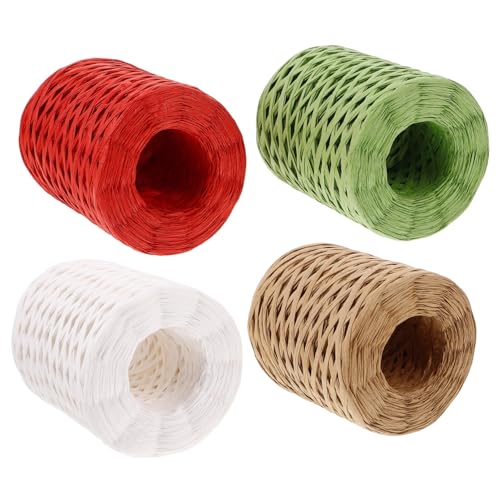 UTHCLO 4 Rollen Raffia Papierband in Stilvollen Farben Vielseitig Einsetzbar für Geschenkverpackung Hutbasteln Blumenarrangements Dekoratives Bastband für Kreative DIY projekte und UTHCLO 4 Rollen Raffia Papierband in Stilvollen Farben Vielseitig Einsetzbar für Geschenkverpackung Hutbasteln Blumenarrangements Dekoratives Bastband für Kreative DIY projekte und von UTHCLO