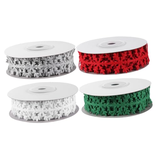 UTHCLO 4 Rollen Weihnachtsgeschenkband mit Langlebiges Hautfreundliches Dekoband mit Festlichem Muster in Rot Grün Weiß für DIY Weihnachtsdekoration und Geschenkverpackung UTHCLO 4 Rollen Weihnachtsgeschenkband mit Langlebiges Hautfreundliches Dekoband mit Festlichem Muster in Rot Grün Weiß für DIY Weihnachtsdekoration und Geschenkverpackung von UTHCLO