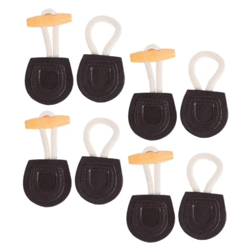 UTHCLO 4 Sätze Holz Knebelknöpfe PU Material Langlebige Mantelverschlüsse für Windbreaker und Wollmäntel Stabile Bekleidungs Knebelverschlüsse Sichere Anbringung Klassische von UTHCLO
