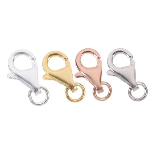 UTHCLO 4 Sätze Mini Karabinerverschlüsse Schmuckverschlüsse Edelstahl Silber Weißgold Gold Roségold für DIY Armband Halskette Basteln Zubehör UTHCLO 4 Sätze Mini Karabinerverschlüsse Schmuckverschlüsse Edelstahl Silber Weißgold Gold Roségold für DIY Armband Halskette Basteln Zubehör von UTHCLO