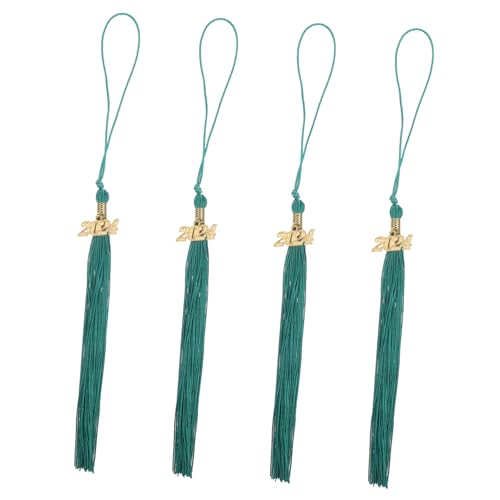 UTHCLO 4 Stück Graduierungskappe Quasten Abschlusskappen Aus Papier Modisches Abschlusskostüm Meister Hut Teller Hut Quasten Schließe Glückwunsch Abschluss -cupcake -topper Metall Green von UTHCLO