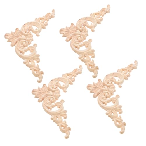 UTHCLO 4 Stück Holz Geschnitzte Eckapplikationen Teilig Europäischer Stil Langlebige Möbelornamente Massivem Holz Unbemalt für Schranktüren Kommoden und DIY Wohnkultur UTHCLO 4 Stück Holz Geschnitzte Eckapplikationen Teilig Europäischer Stil Langlebige Möbelornamente Massivem Holz Unbemalt für Schranktüren Kommoden und DIY Wohnkultur von UTHCLO