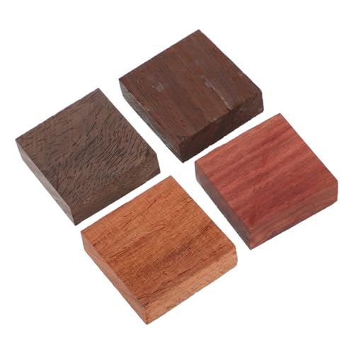 UTHCLO 4 Stück Holzring Holz unvollendete Holzschnitzerei zur Ringherstellung Jumbo- am Stiel Holzdübel Dübelsticks Schüsselrohlinge zum Drechseln Hartholz Stiftrohlinge zum Drechseln von UTHCLO