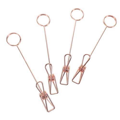 UTHCLO 4 Stück Roségold Metall Doppelklemme Kompakter Foto und Zettelhalter für Schreibtisch Doppelseitige Clips für Fotos Notizen Computerbotschaften Stabil und Tragbar UTHCLO 4 Stück Roségold Metall Doppelklemme Kompakter Foto und Zettelhalter für Schreibtisch Doppelseitige Clips für Fotos Notizen Computerbotschaften Stabil und Tragbar von UTHCLO