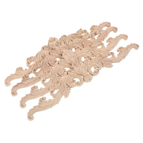 UTHCLO 4 Stück Teiliges Geschnitzte Holzappliken Unbemalte Dekorative Onlays aus Massivem Holz Handgefertigte Möbelverzierung für Schrank Tür Bettgestell und Wand Einfache Montage UTHCLO 4 Stück Teiliges Geschnitzte Holzappliken Unbemalte Dekorative Onlays aus Massivem Holz Handgefertigte Möbelverzierung für Schrank Tür Bettgestell und Wand Einfache Montage von UTHCLO