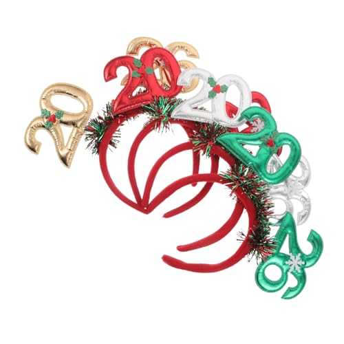 UTHCLO 4 Stück Teiliges Glitzer Stirnband Buntes Neujahrs-haaraccessoire für Frauen Leichtes Flexibles Party-headwear für Silvesterfeier Karneval und Festliche Anlässe von UTHCLO